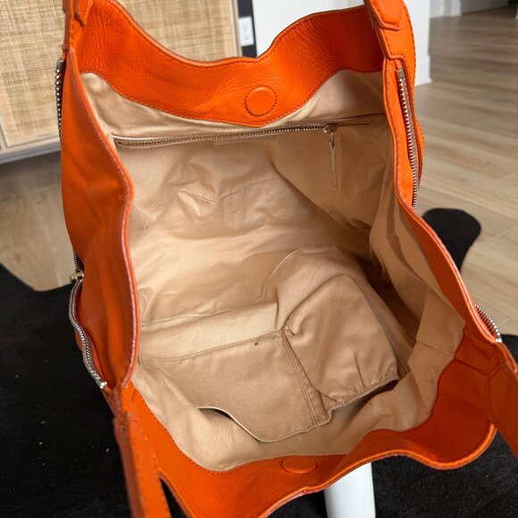 HARD TO FIND Givenchy Tinan Orange Leather Tote - Picture 7 of 11